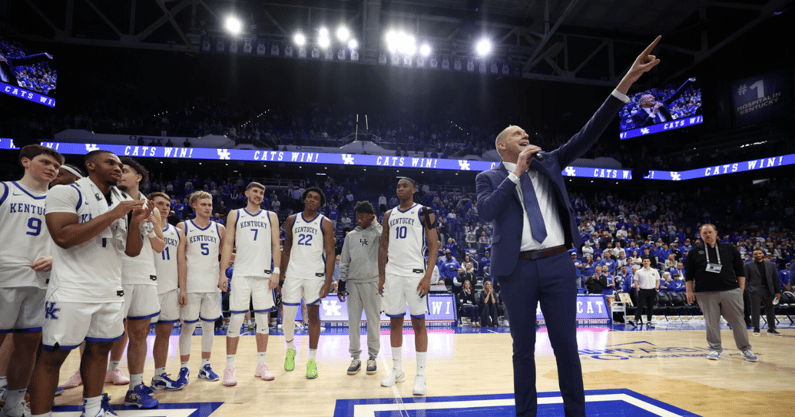 Mark Pope addresses Kentucky fans after the win over LSU on Senior Night - Dr. Michael Huang, Kentucky Sports Radio