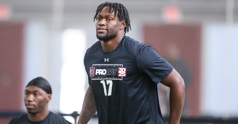 South Carolina alum Demetrius Knight pictured at USC's pro day (Photo: Katie Dugan | GamecockCentral.com)