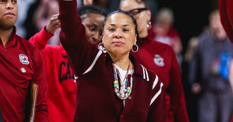 dawn-staley_54406053189_o-South Carolina Gamecocks womens basketball vs Indiana-Colonial-Life-Arena-Columbia-SC-March 23 2025-Credit Katie Dugan GamecockCentral