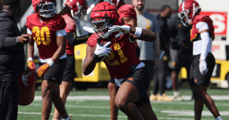USC running back Bryan Jackson during a spring practice with the Trojans