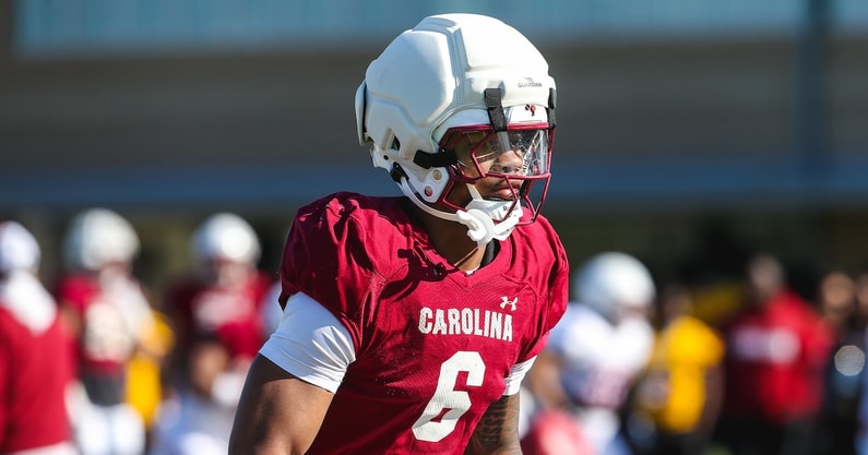 South Carolina EDGE Dylan Stewart during spring practice (Photo: Katie Dugan | GamecockCentral.com)
