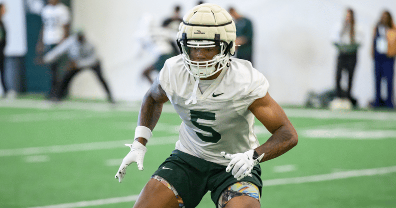 Michigan State linebacker Jordan Hall (photo by Dane Robison for SpartanMag.com).