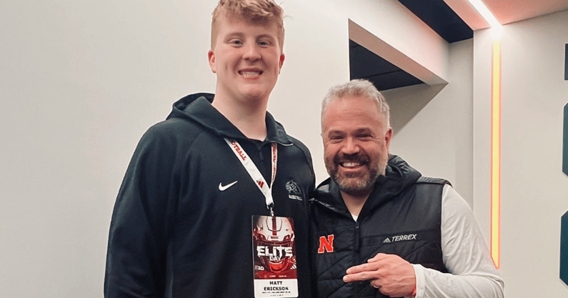 2027 OT Matt Erickson at Nebraska with Matt Rhule