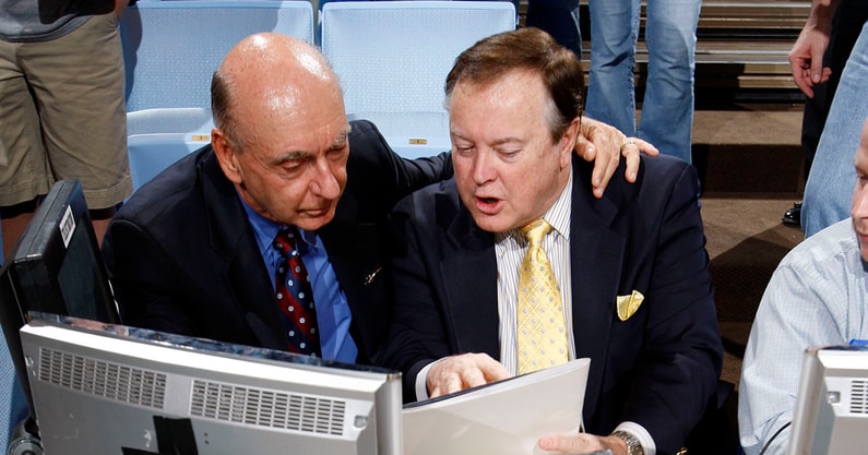 ESPN announcers Mike Patrick and Dick Vitale