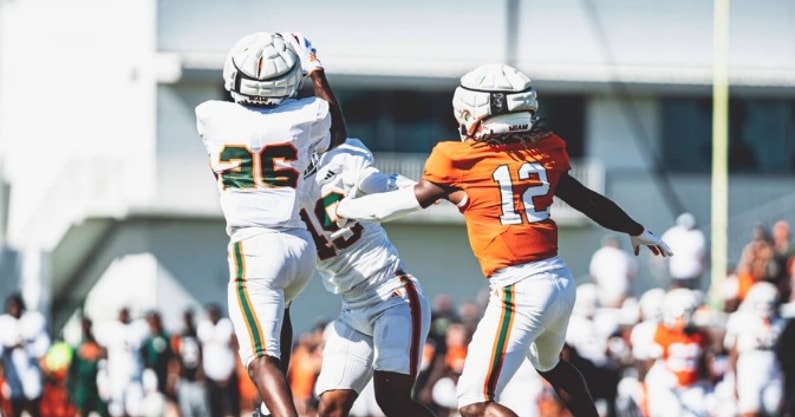 Miami spring practice Amari Wallace