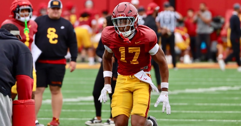 USC wide receiver Prince Strachan during a spring practice with the Trojans