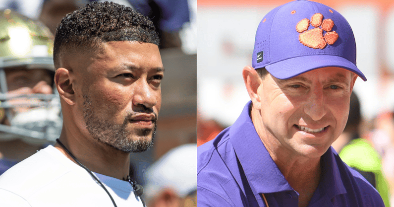 Notre Dame HC Marcus Freeman, Clemson HC Dabo Swinney