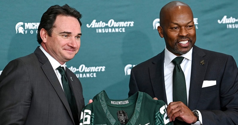 Michigan State HC Jonathan Smith and former AD Alan Haller