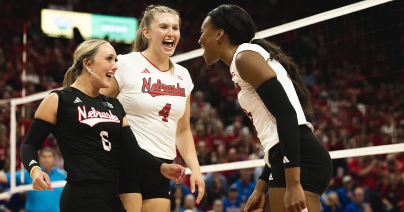 Nebraska volleyball Ryan Hunter and Laney Choboy