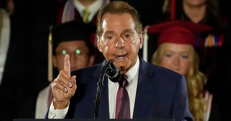 Former Alabama HC Nick Saban