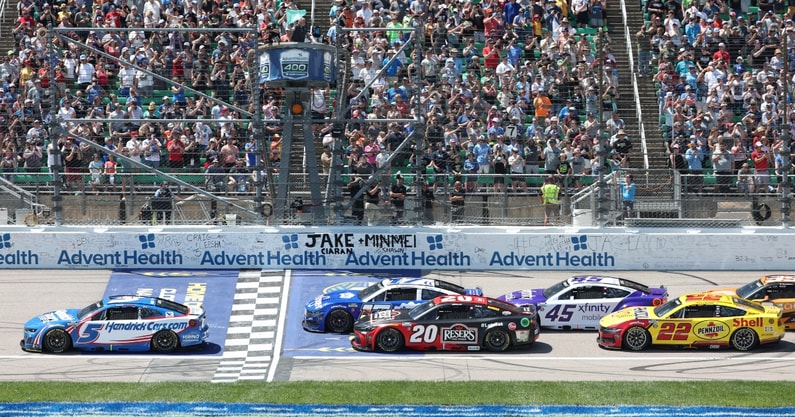 Kyle Larson Kansas win NASCAR