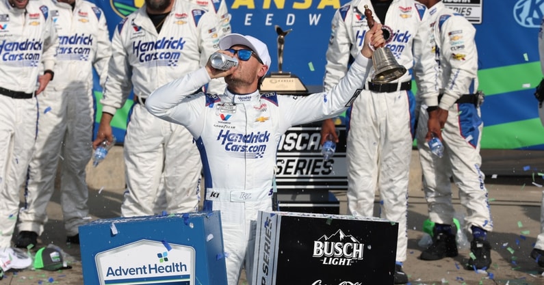 Kyle Larson win Kansas NASCAR