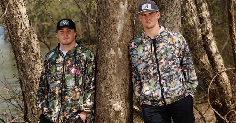 Ty Simpson and Bray Hubbard as Crimson Tide Outdoors Ambassadors