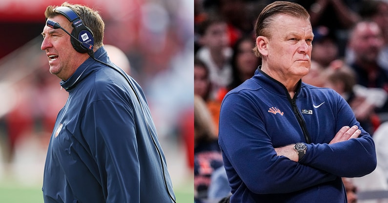 Illinois football coach Bret Bielema and men's basketball coach Brad Underwood