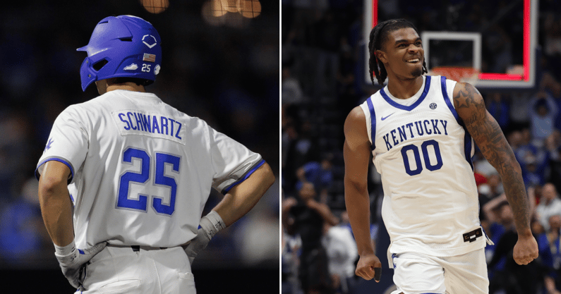 Photos of Ryan Schwartz (left) and Otega Oweh via Kentucky Sports Radio
