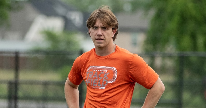 Bowe Bentley at spring practice