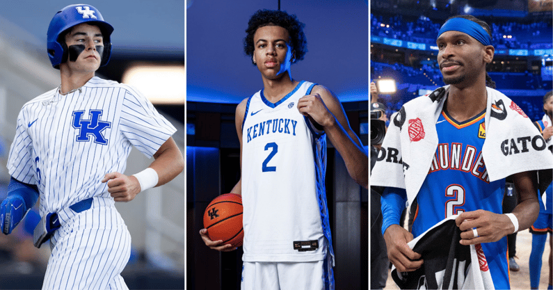 Tyler Bell (left), Braydon Hawthorne (middle), and Shai Gilgeous-Alexander