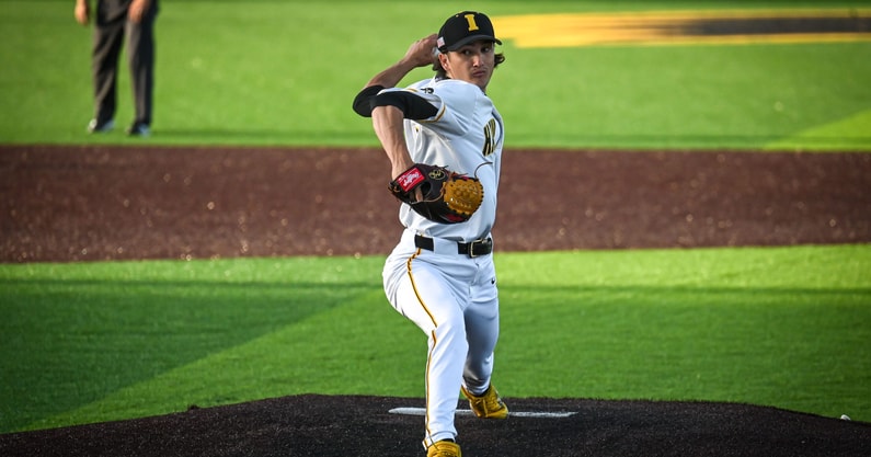 Cade Obermueller led the way for Iowa earning First Team All-Big Ten honors. (Photo by Dennis Scheidt)