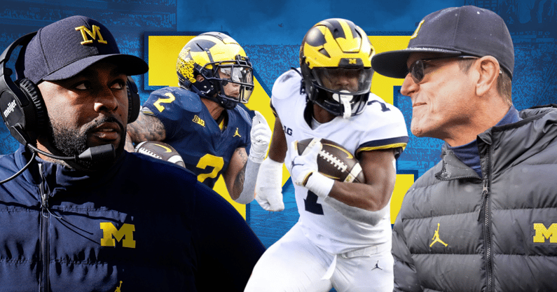 Sherrone Moore Blake Corum Donovan Edwards Jim Harbaugh