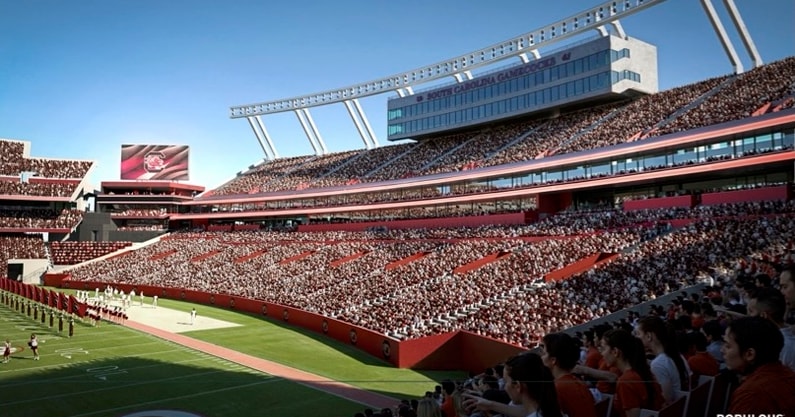 Williams-Brice Stadium rendering for renovation project (Photo Credit: USC|Populous)