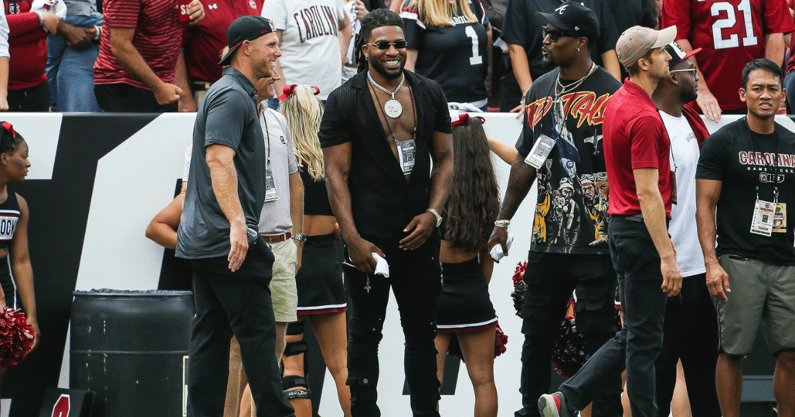 Former South Carolina football wide receiver Matrick Belton, now known as Trick Williams in the WWE world. Photo credit: Katie Dugan | GamecockCentral