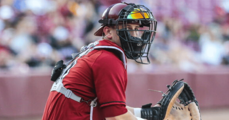 South Carolina baseball catcher Max Kaufer. Photo by: Katie Dugan | GamecockCentral