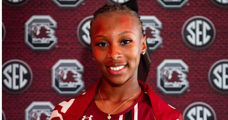 New South Carolina sprinter Alexis Brown. Photo Credit: South Carolina Athletics | @GamecockTrack on Twitter/X