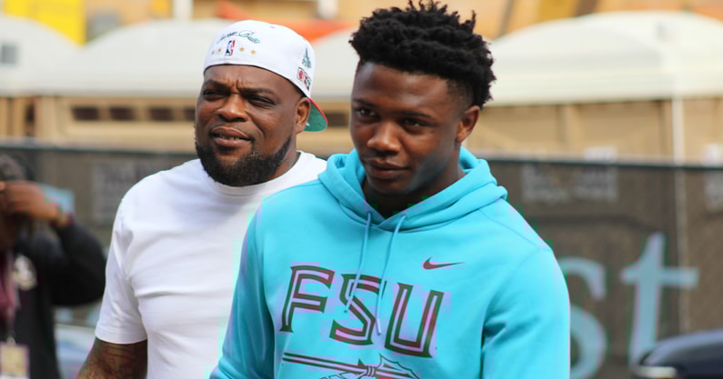 Jae Lamar arriving at his official visit to Florida State (Matt LaSerre/Warchant)