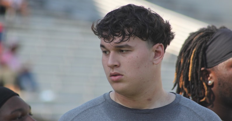 2027 OL Maxwell Hiller during a visit to South Carolina (Photo: Chris Clark | GamecockCentral.com)
