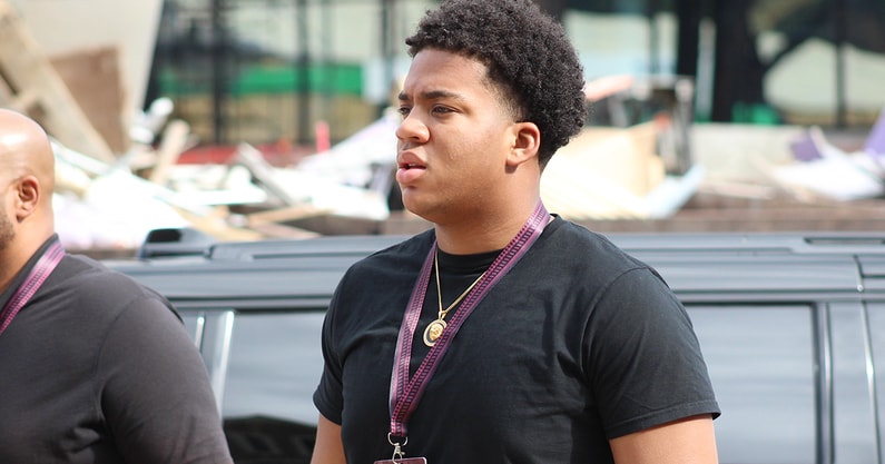Florida State legacy recruit Aaron Thomas on his official visit (Matt LaSerre/Warchant)