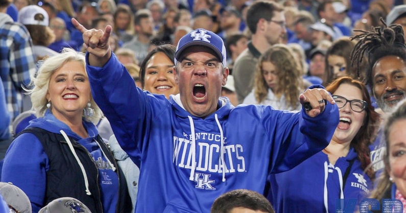 An excited Kentucky football fan, via Dr. Michael Huang, KSR