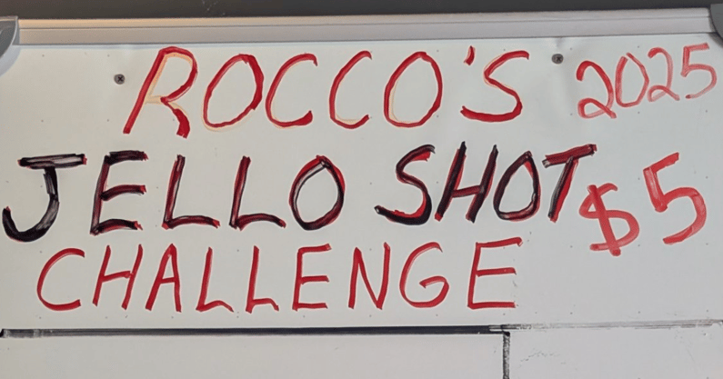 Roccos-Jell-O-shot-competition-bar-posts-hype-video-before-College-World-Series