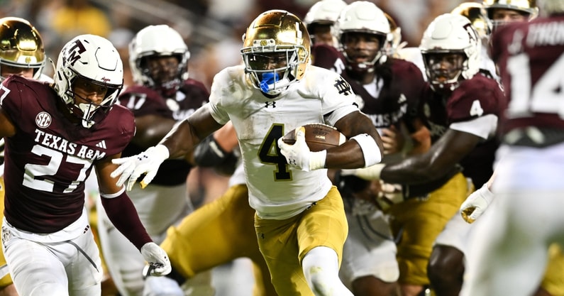 Jeremiyah Love, Notre Dame vs. Texas A&M