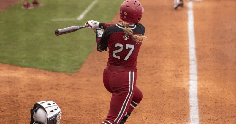Former South Carolina softball outfielder Kianna Jones during the Gamecocks' appearance at the PV College Challenge. Photo credit: PV College Challenge on Twitter/X