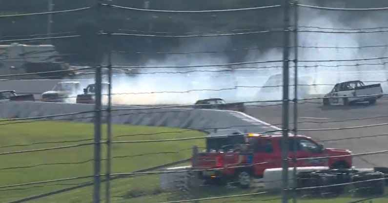 Grant Enfinger Pocono Truck Series wreck