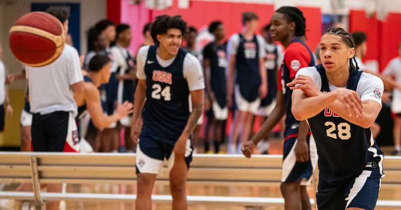 Tay Kinney and Jasper Johnson (Photo via Jonae McCloud, USA Basketball)