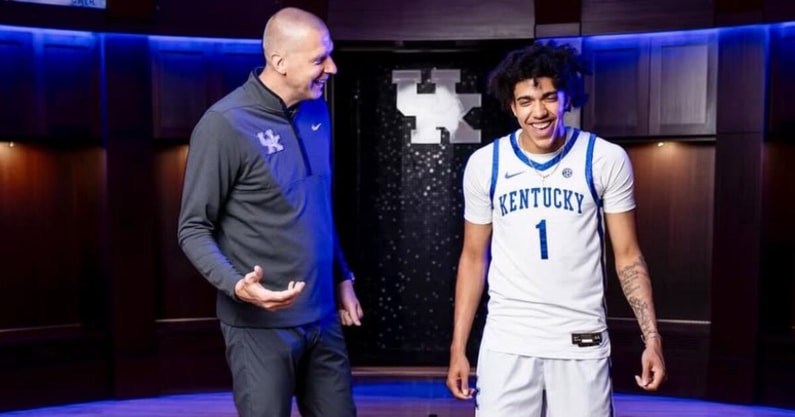 Tay Kinney on Kentucky official visit (UK Athletics)