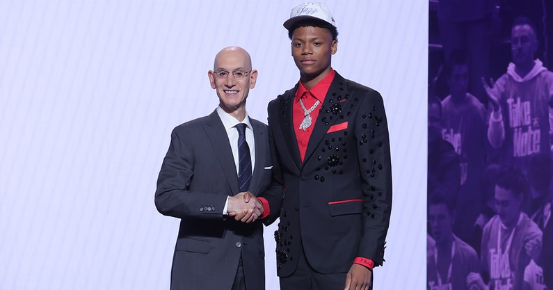 Former Rutgers forward Ace Bailey at the 2025 NBA Draft