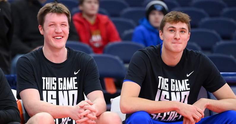 Cooper Flagg reacts to Kon Knueppel NBA Draft