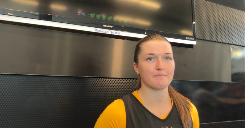 Taylor Stremlow is excited for her sophomore year at Iowa. (Photo by Kyle Huesmann)