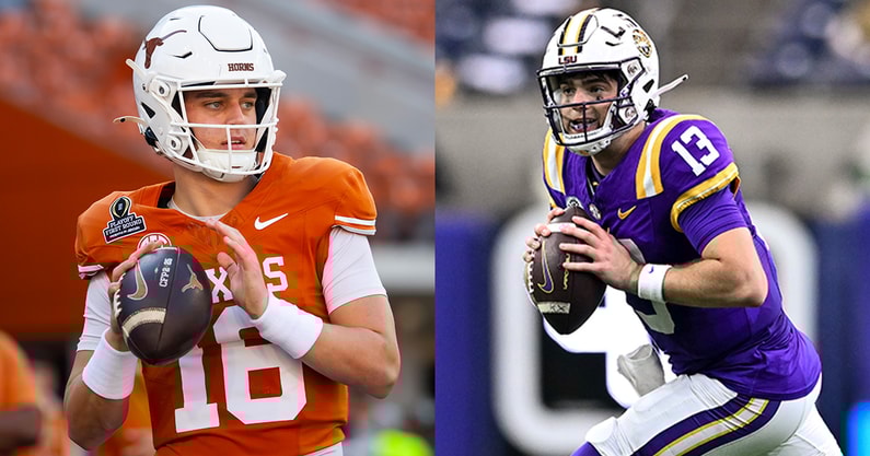 Texas QB Arch Manning and LSU QB Garrett Nussmeier