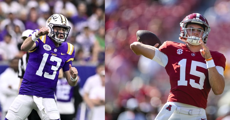 Garrett Nussmeier, LSU. Ty Simpson, Alabama
