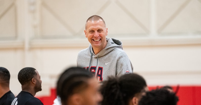 Mark Pope at USA Basketball U19 Training Camp - Photo via USA Basketball