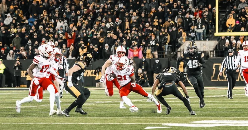 Nebraska running back Emmett Johnson