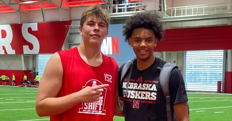 Four-star offensive tackle Cameron Wagner and Nebraska four-star QB commit Trae Taylor