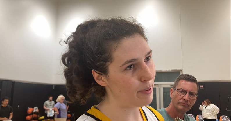 Ava Heiden spoke with the media after practice on Tuesday morning.