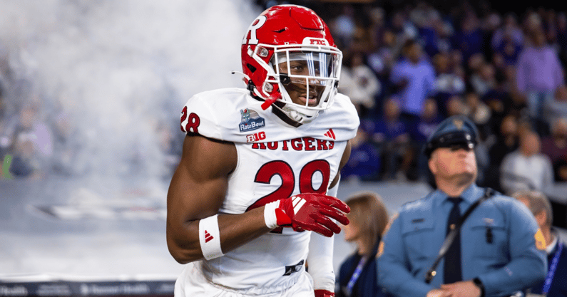 Rutgers linebacker Dariel Djabome in the 2024 Rate Bowl.