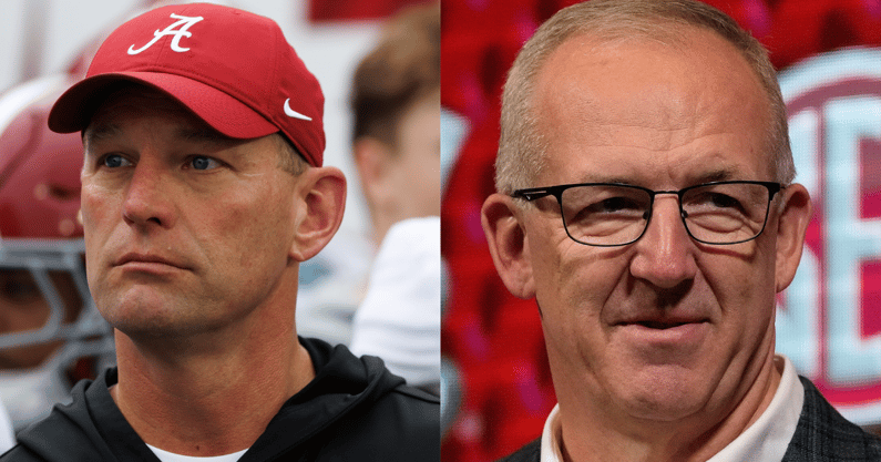 Alabama HC Kalen DeBoer, SEC Commissioner Greg Sankey