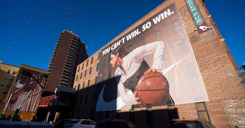 A Nike ad featuring Indiana Fever star Caitlin Clark