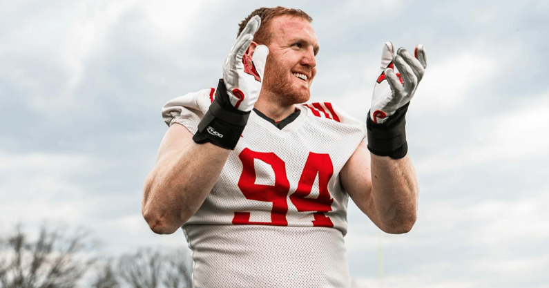 Bradley Weaver during Rutgers Football spring practice